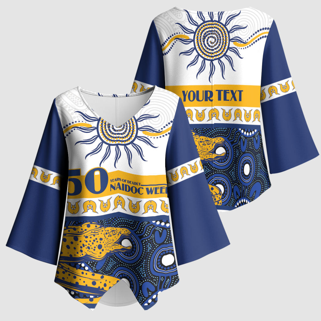 Eels NAIDOC Week Personalised Kimono Sleeve Blouse Aboriginal Torres Strait Islanders Vibe