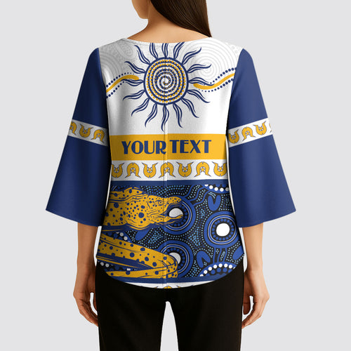 Eels NAIDOC Week Personalised Kimono Sleeve Blouse Aboriginal Torres Strait Islanders Vibe