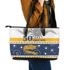 Eels NAIDOC Week Leather Tote Bag Aboriginal Torres Strait Islanders Vibe
