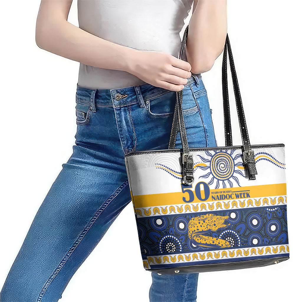 Eels NAIDOC Week Leather Tote Bag Aboriginal Torres Strait Islanders Vibe