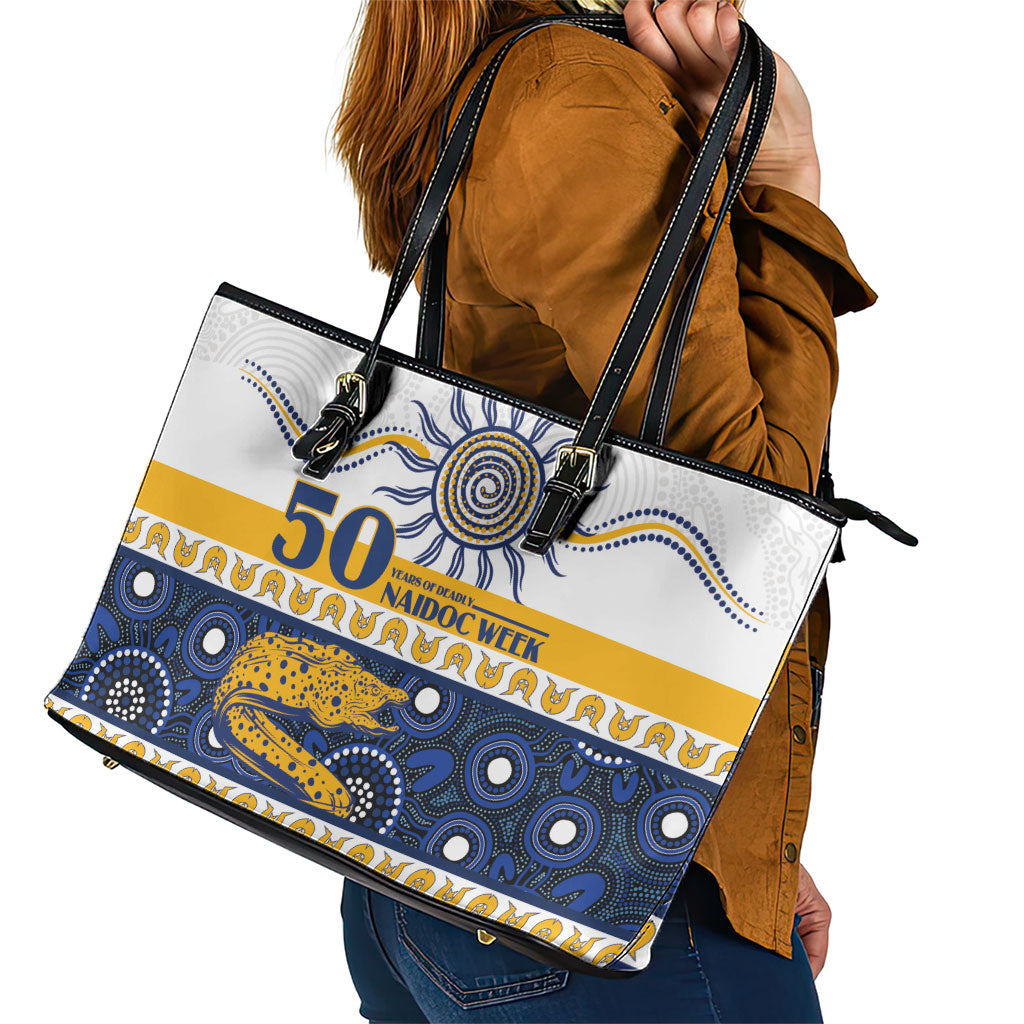 Eels NAIDOC Week Leather Tote Bag Aboriginal Torres Strait Islanders Vibe