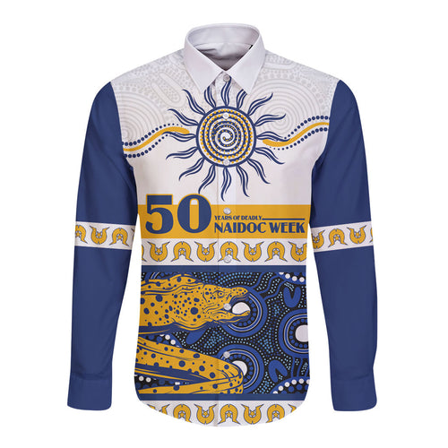 Eels NAIDOC Week Personalised Long Sleeve Button Shirt Aboriginal Torres Strait Islanders Vibe