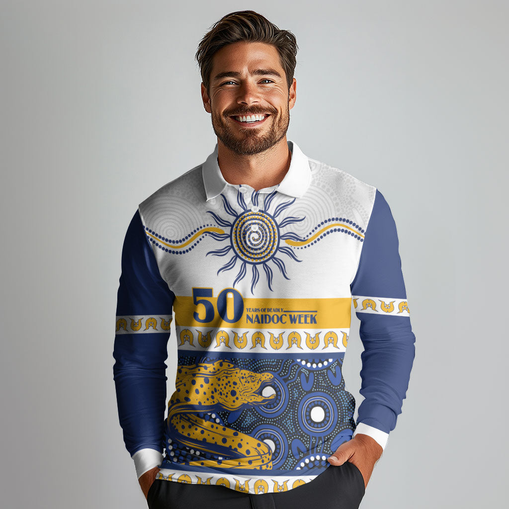 Eels NAIDOC Week Personalised Long Sleeve Polo Shirt Aboriginal Torres Strait Islanders Vibe