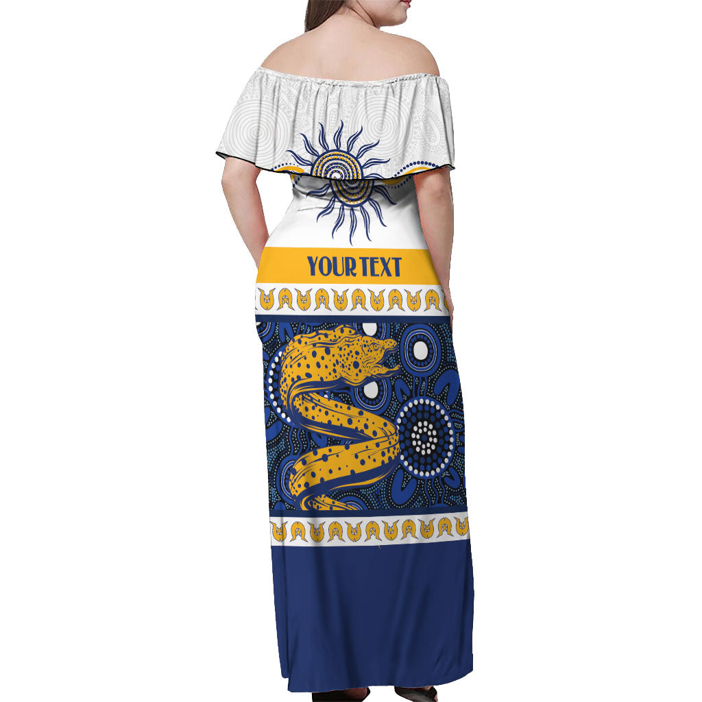 Eels NAIDOC Week Personalised Off Shoulder Maxi Dress Aboriginal Torres Strait Islanders Vibe