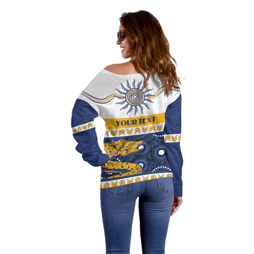 Eels NAIDOC Week Personalised Off Shoulder Sweater Aboriginal Torres Strait Islanders Vibe