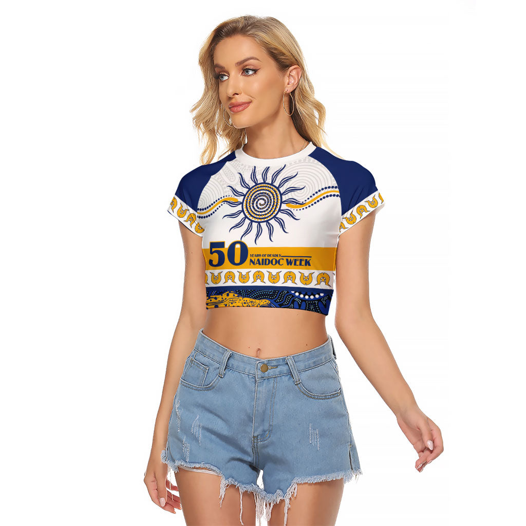 Eels NAIDOC Week Personalised Raglan Cropped T Shirt Aboriginal Torres Strait Islanders Vibe