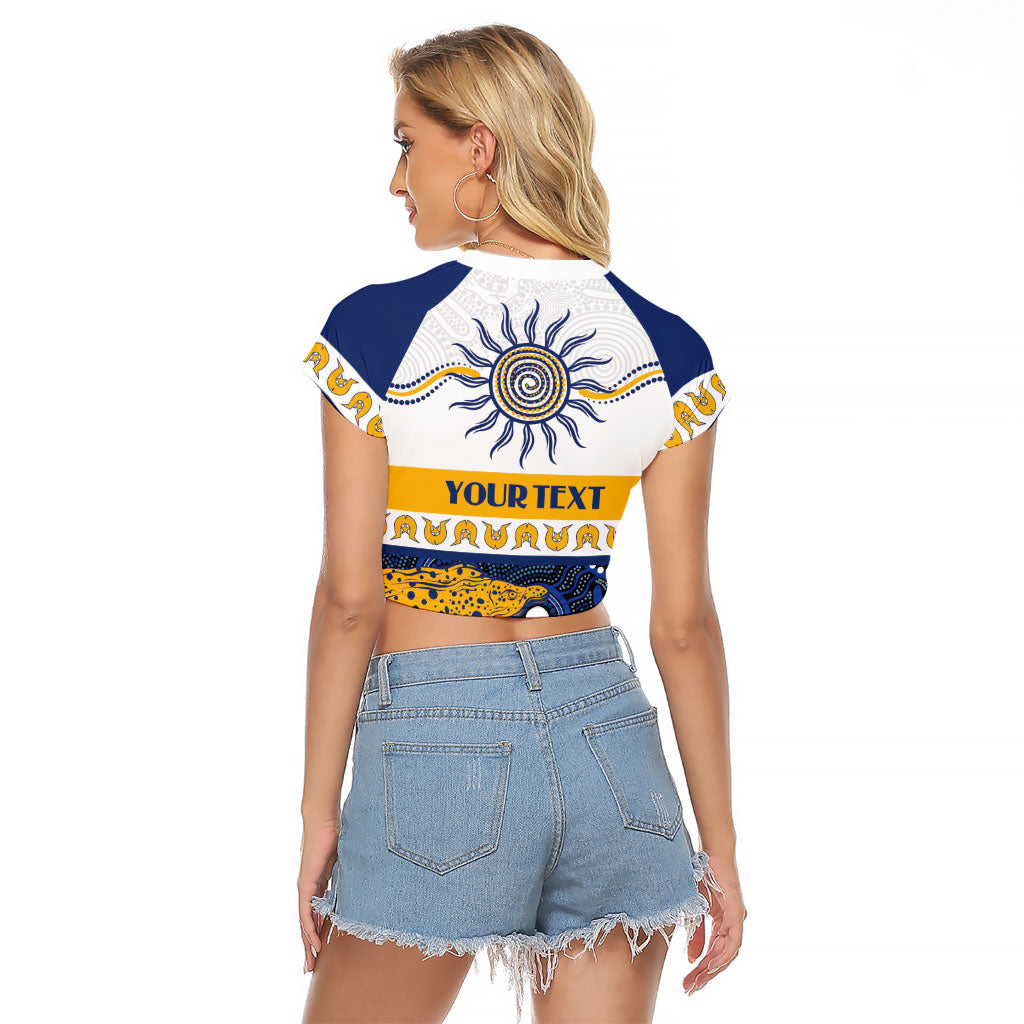 Eels NAIDOC Week Personalised Raglan Cropped T Shirt Aboriginal Torres Strait Islanders Vibe