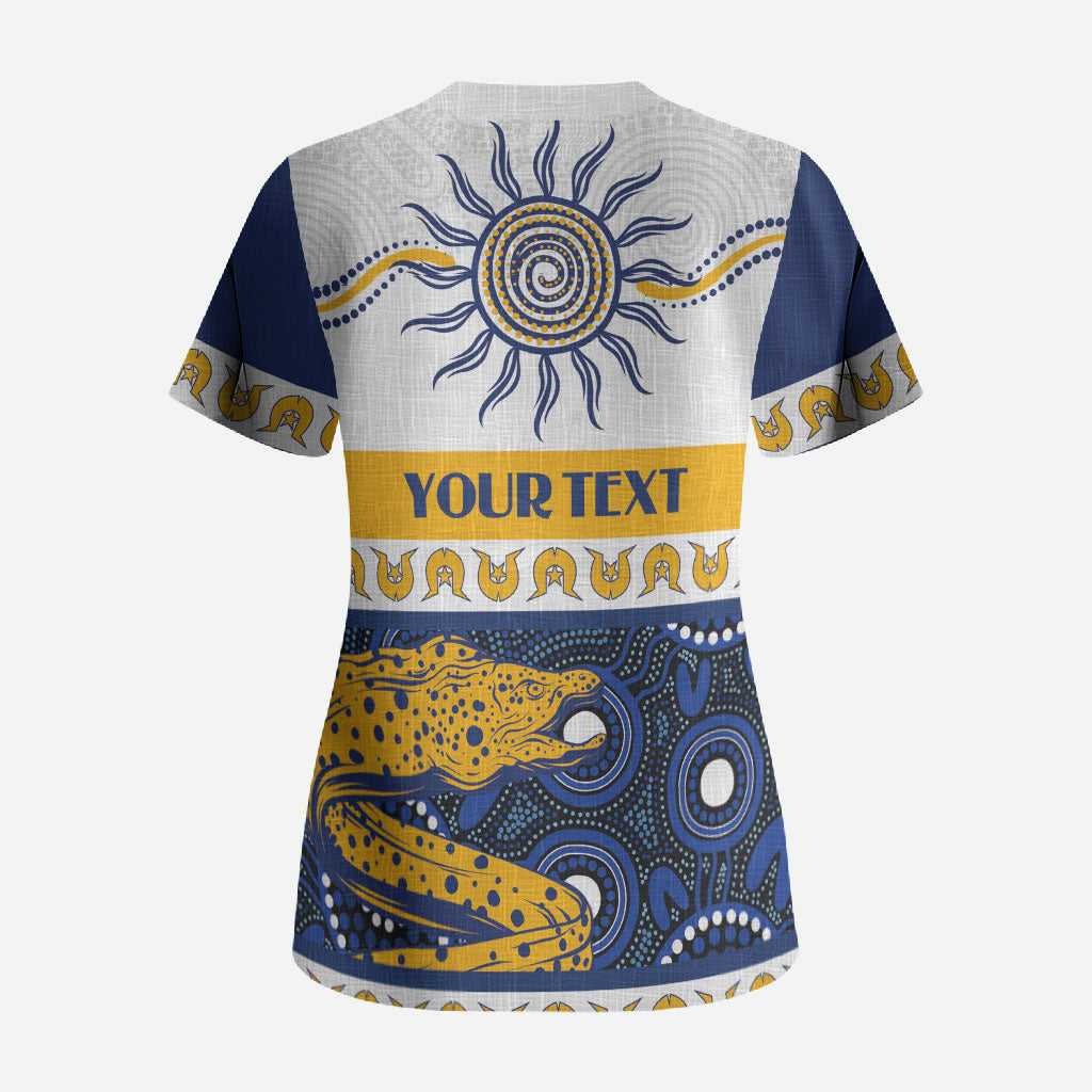 Eels NAIDOC Week Personalised Scrub Top Aboriginal Torres Strait Islanders Vibe