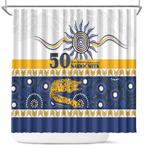 Eels NAIDOC Week Shower Curtain Aboriginal Torres Strait Islanders Vibe