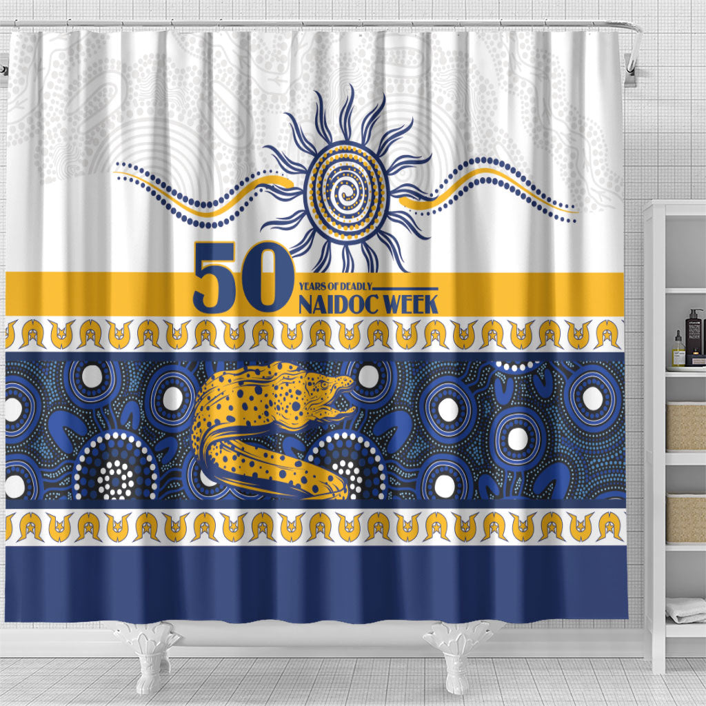 Eels NAIDOC Week Shower Curtain Aboriginal Torres Strait Islanders Vibe