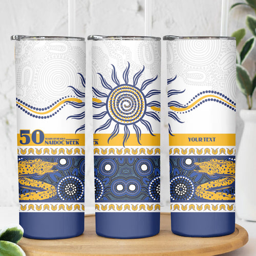 Eels NAIDOC Week Personalised Skinny Tumbler Aboriginal Torres Strait Islanders Vibe
