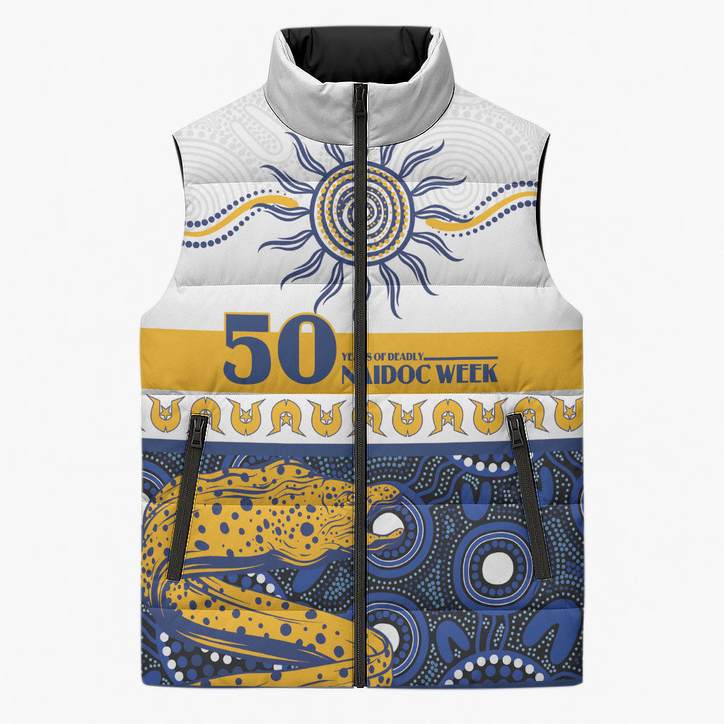 Eels NAIDOC Week Personalised Sleeveless Puffer Jacket Aboriginal Torres Strait Islanders Vibe
