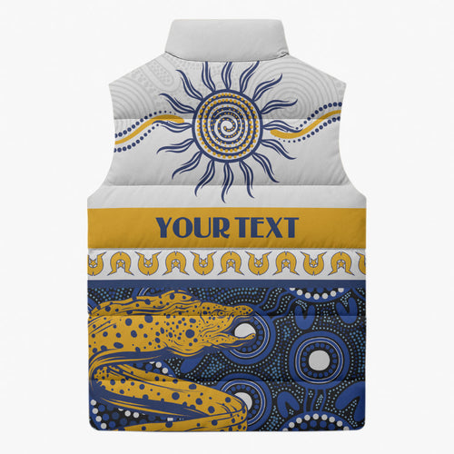 Eels NAIDOC Week Personalised Sleeveless Puffer Jacket Aboriginal Torres Strait Islanders Vibe