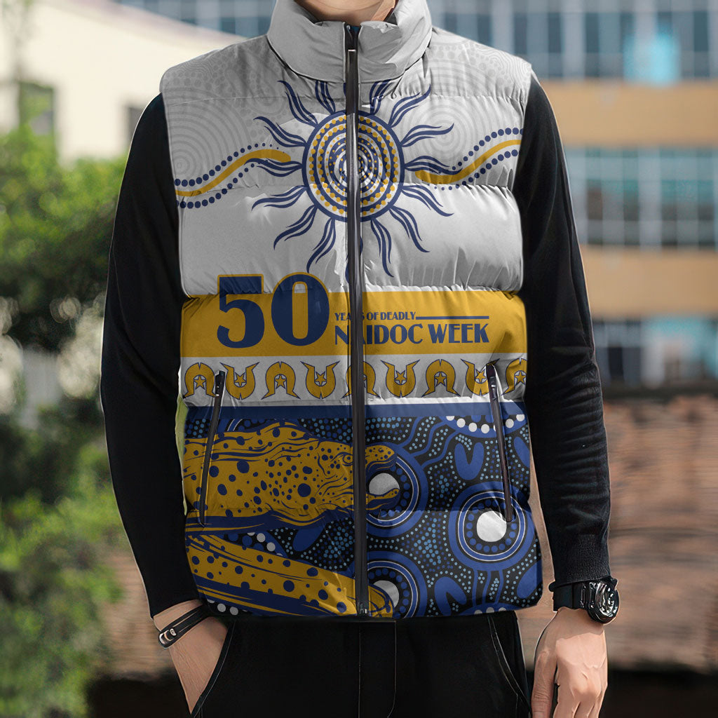 Eels NAIDOC Week Personalised Sleeveless Puffer Jacket Aboriginal Torres Strait Islanders Vibe