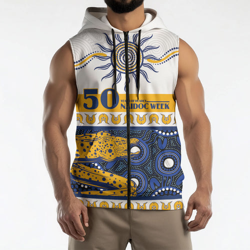 Eels NAIDOC Week Personalised Sleeveless Zip Hoodie Aboriginal Torres Strait Islanders Vibe