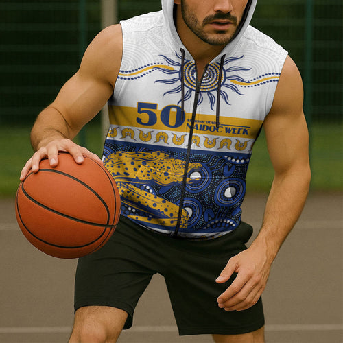 Eels NAIDOC Week Personalised Sleeveless Zip Hoodie Aboriginal Torres Strait Islanders Vibe