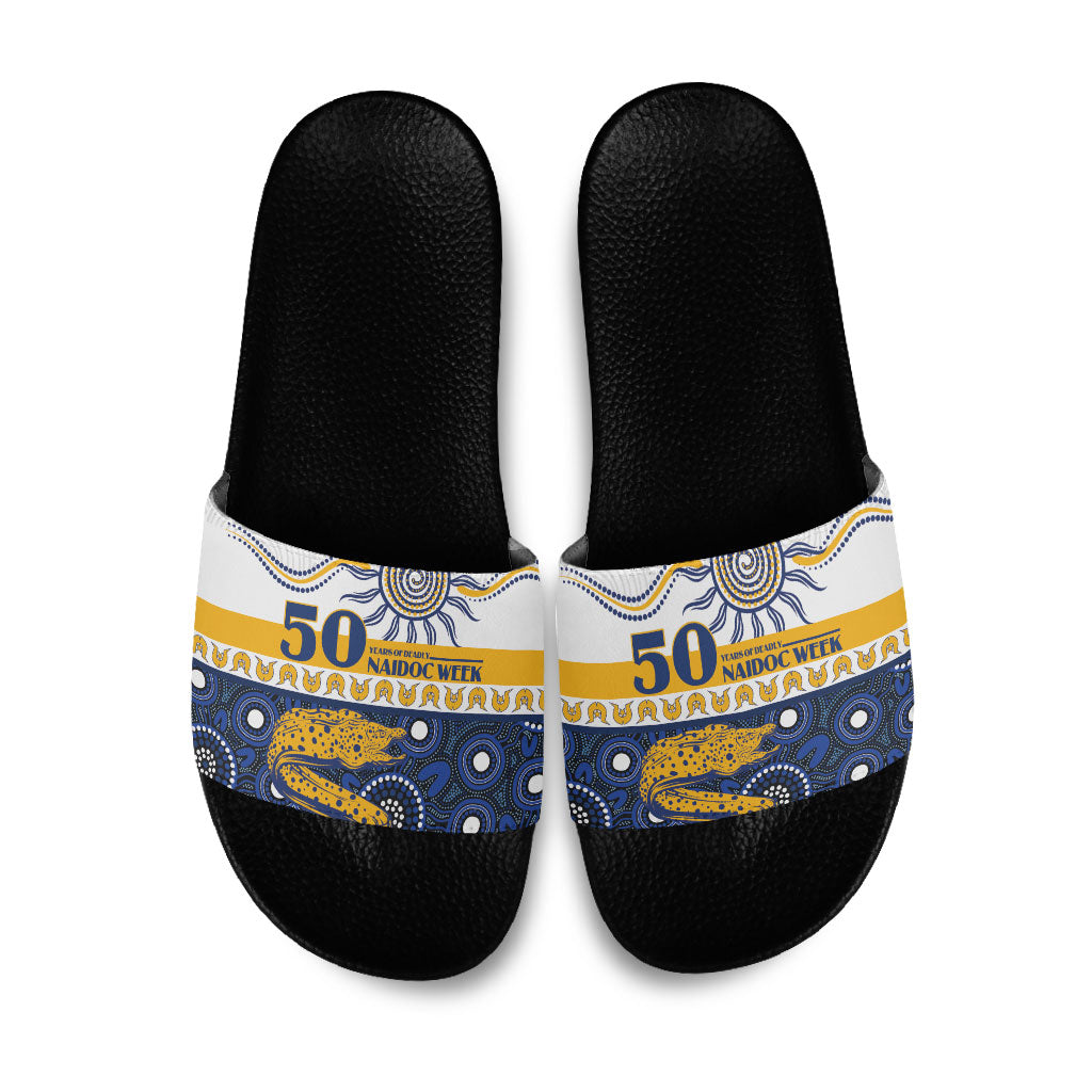 Eels NAIDOC Week Slide Sandals Aboriginal Torres Strait Islanders Vibe