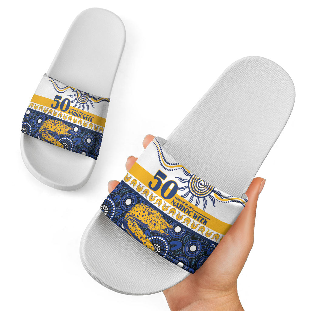 Eels NAIDOC Week Slide Sandals Aboriginal Torres Strait Islanders Vibe