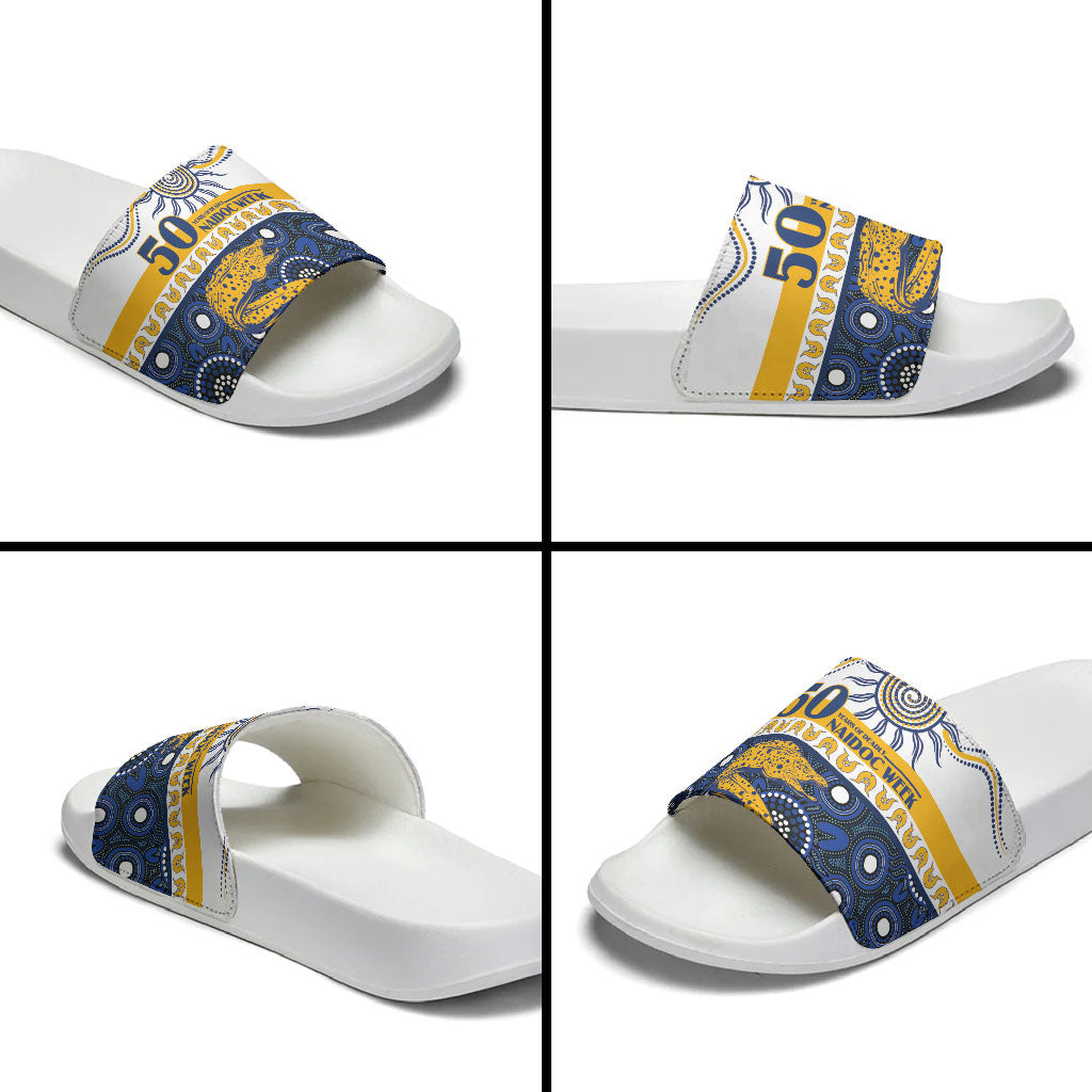 Eels NAIDOC Week Slide Sandals Aboriginal Torres Strait Islanders Vibe
