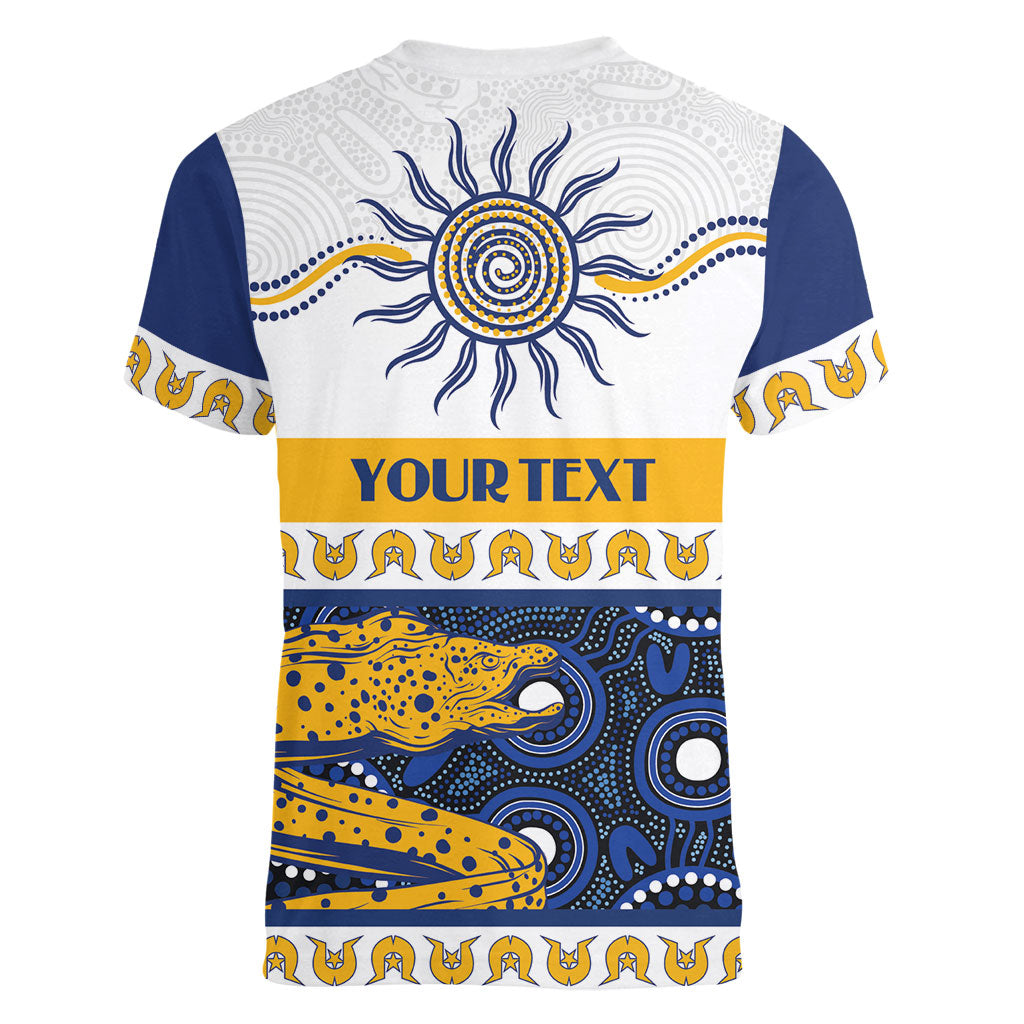 Eels NAIDOC Week Personalised Women V-Neck T-Shirt Aboriginal Torres Strait Islanders Vibe