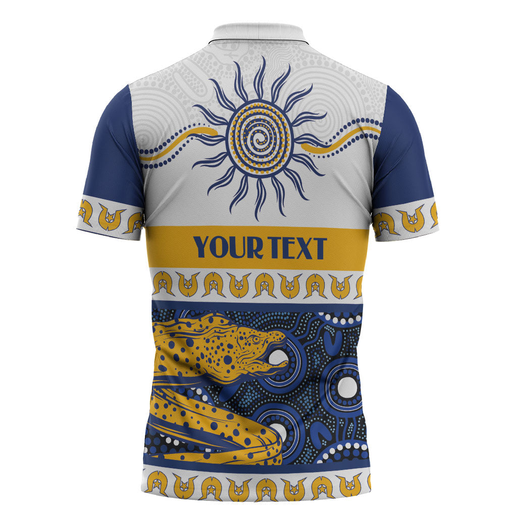 Eels NAIDOC Week Personalised Zipper Polo Shirt Aboriginal Torres Strait Islanders Vibe