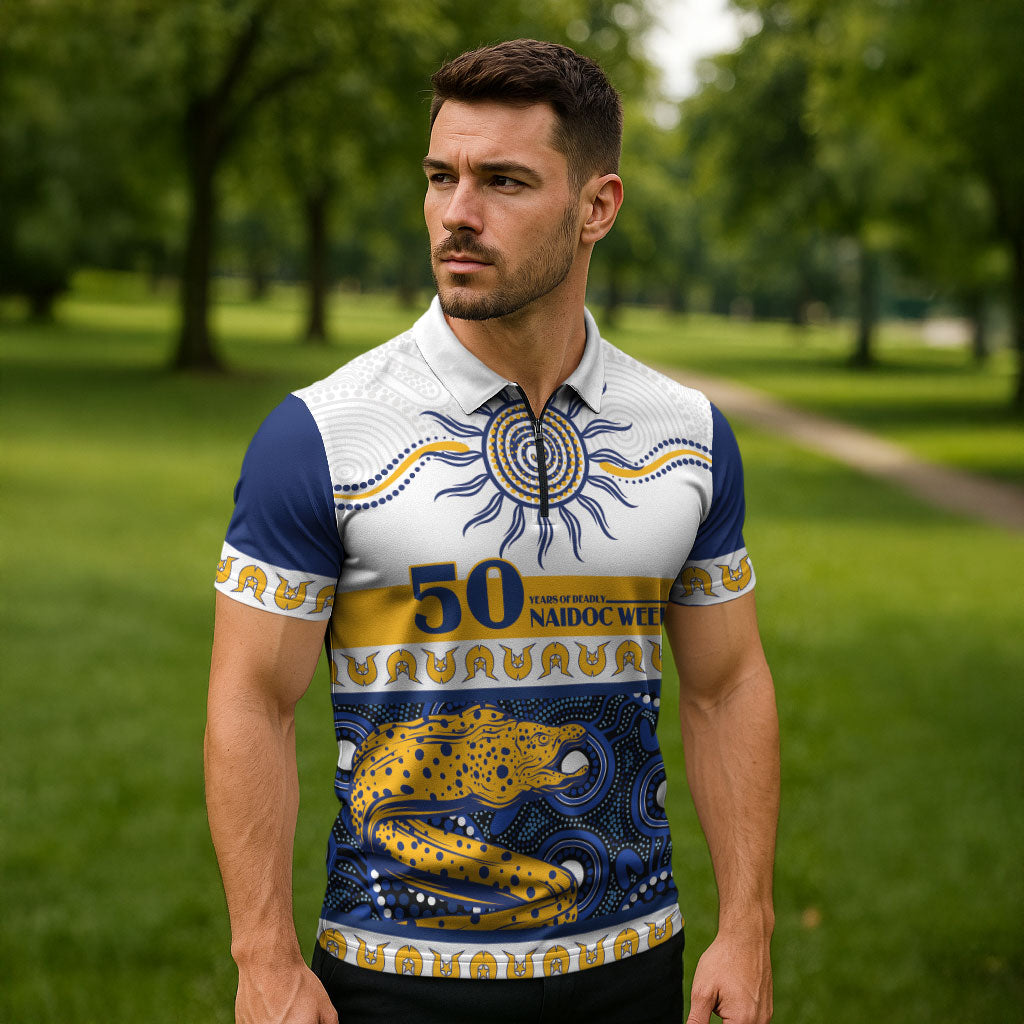 Eels NAIDOC Week Personalised Zipper Polo Shirt Aboriginal Torres Strait Islanders Vibe