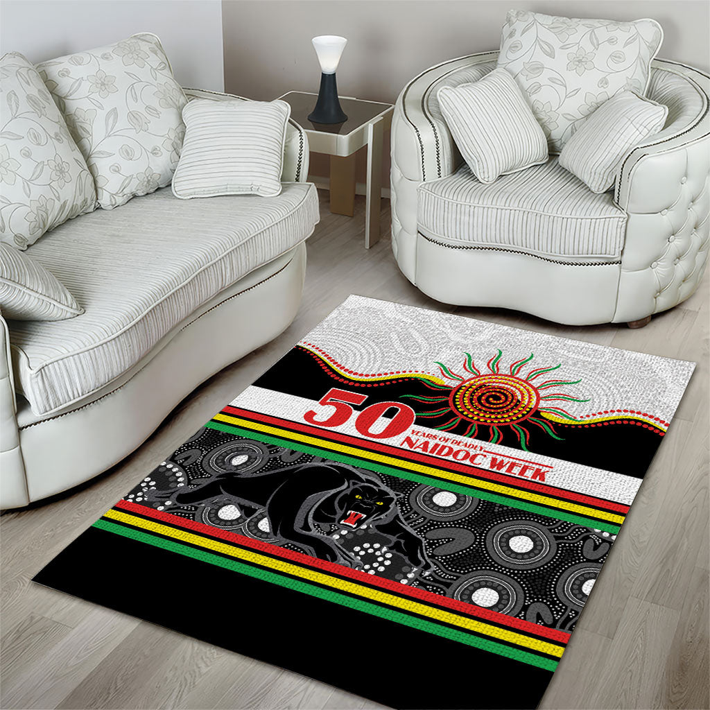 Panthers NAIDOC Week Area Rug Aboriginal Torres Strait Islanders Vibe