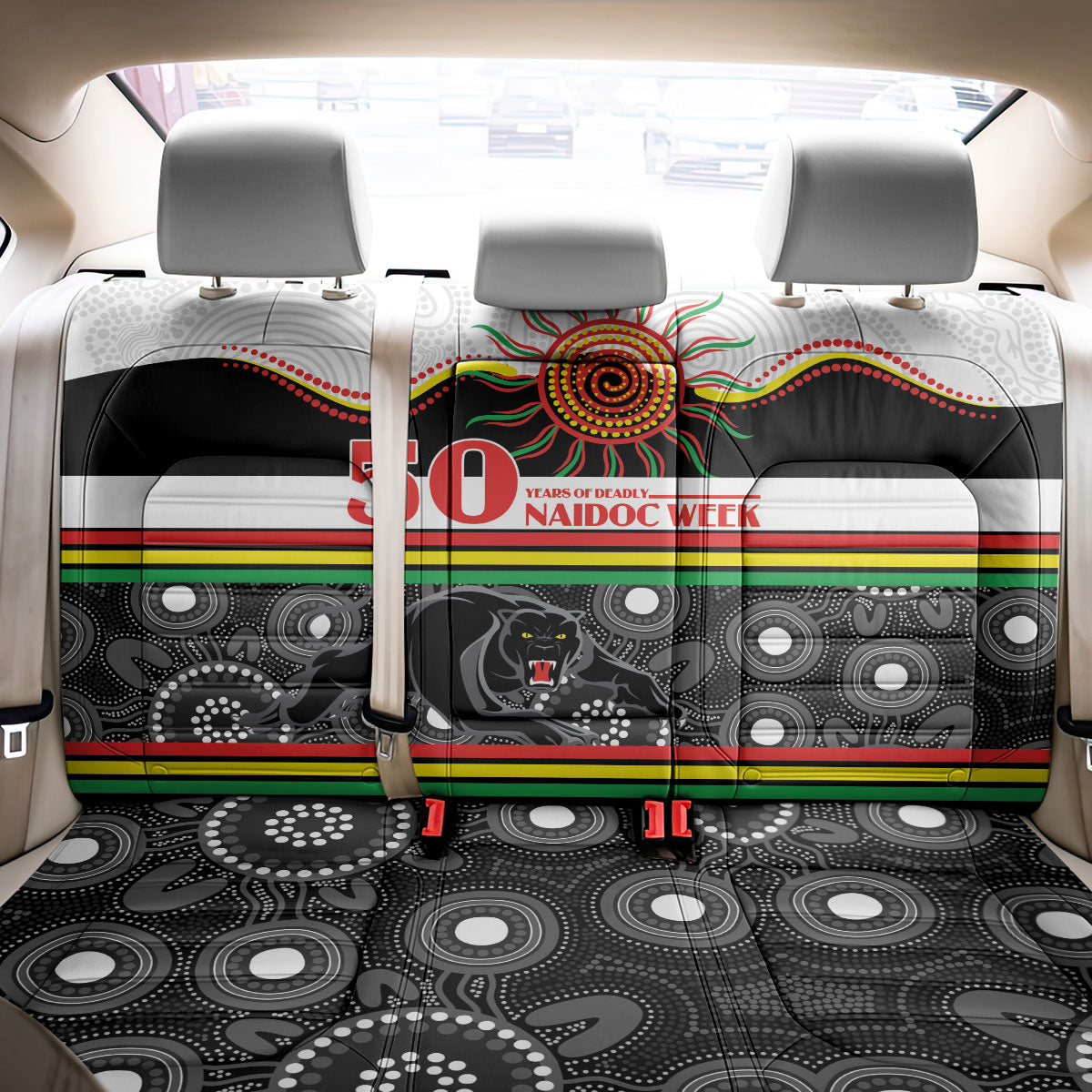 Panthers NAIDOC Week Back Car Seat Cover Aboriginal Torres Strait Islanders Vibe