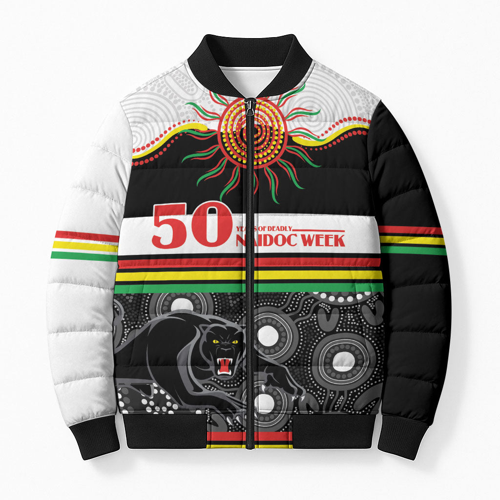 Panthers NAIDOC Week Personalised Bomber Puffer Jacket Aboriginal Torres Strait Islanders Vibe