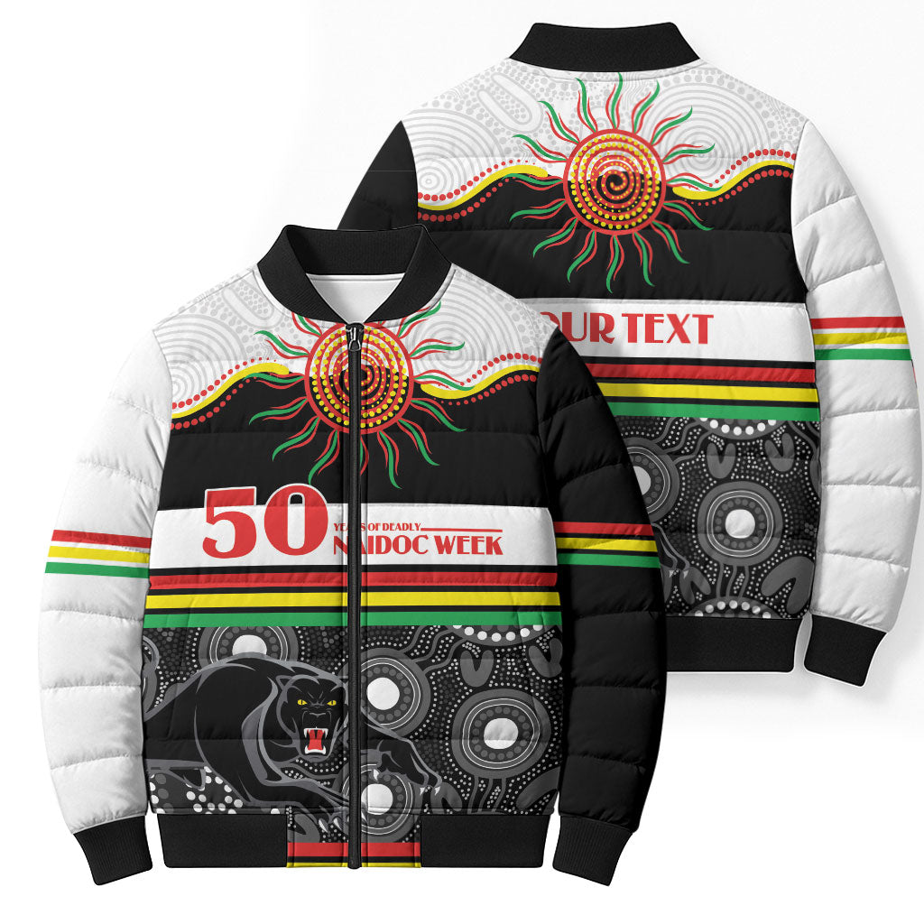 Panthers NAIDOC Week Personalised Bomber Puffer Jacket Aboriginal Torres Strait Islanders Vibe