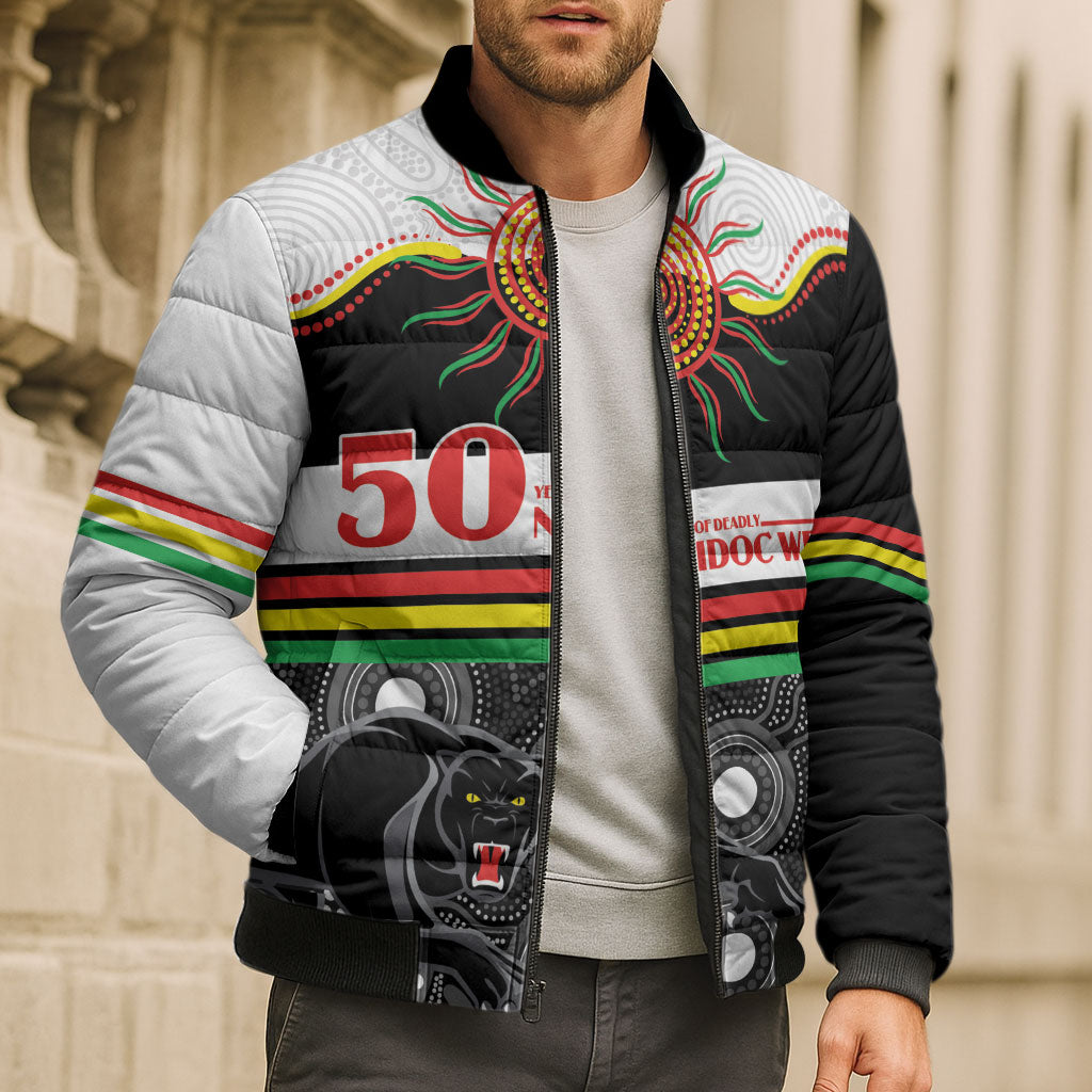 Panthers NAIDOC Week Personalised Bomber Puffer Jacket Aboriginal Torres Strait Islanders Vibe