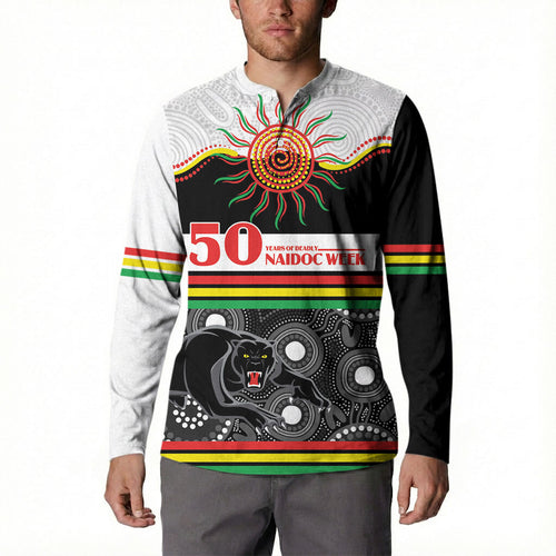 Panthers NAIDOC Week Personalised Button Sweatshirt Aboriginal Torres Strait Islanders Vibe