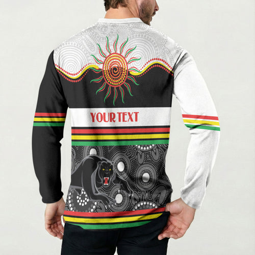Panthers NAIDOC Week Personalised Button Sweatshirt Aboriginal Torres Strait Islanders Vibe