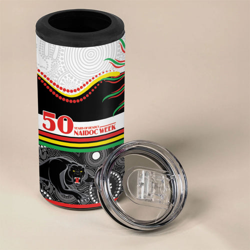Panthers NAIDOC Week Personalised 4 in 1 Can Cooler Tumbler Aboriginal Torres Strait Islanders Vibe
