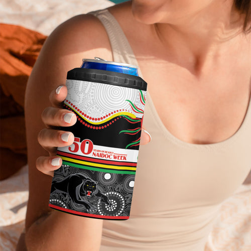 Panthers NAIDOC Week Personalised 4 in 1 Can Cooler Tumbler Aboriginal Torres Strait Islanders Vibe
