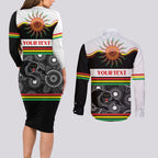 Panthers NAIDOC Week Personalised Couples Matching Long Sleeve Bodycon Dress and Long Sleeve Button Shirt Aboriginal Torres Strait Islanders Vibe
