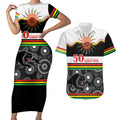 Panthers NAIDOC Week Personalised Couples Matching Short Sleeve Bodycon Dress and Hawaiian Shirt Aboriginal Torres Strait Islanders Vibe