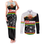 Panthers NAIDOC Week Personalised Couples Matching Tank Maxi Dress and Long Sleeve Button Shirt Aboriginal Torres Strait Islanders Vibe