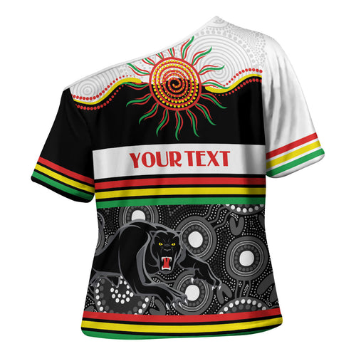Panthers NAIDOC Week Personalised Cross Shoulder Shirt Aboriginal Torres Strait Islanders Vibe