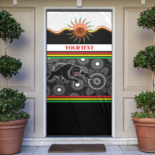 Panthers NAIDOC Week Personalised Door Cover Aboriginal Torres Strait Islanders Vibe