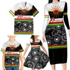 Panthers NAIDOC Week Personalised Family Matching Long Sleeve Bodycon Dress and Hawaiian Shirt Aboriginal Torres Strait Islanders Vibe