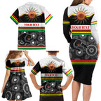 Panthers NAIDOC Week Personalised Family Matching Long Sleeve Bodycon Dress and Hawaiian Shirt Aboriginal Torres Strait Islanders Vibe
