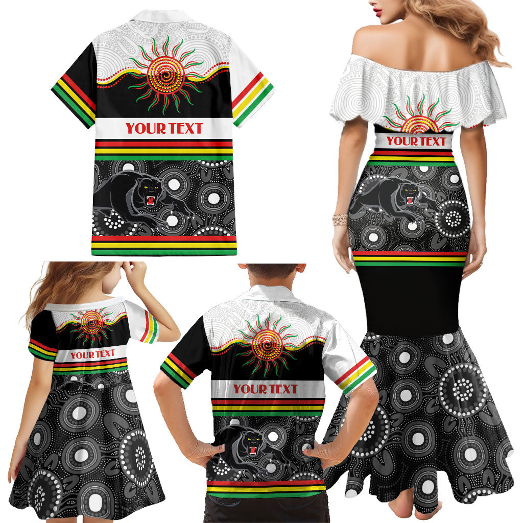 Panthers NAIDOC Week Personalised Family Matching Mermaid Dress and Hawaiian Shirt Aboriginal Torres Strait Islanders Vibe