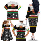 Panthers NAIDOC Week Personalised Family Matching Off The Shoulder Long Sleeve Dress and Hawaiian Shirt Aboriginal Torres Strait Islanders Vibe