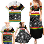 Panthers NAIDOC Week Personalised Family Matching Summer Maxi Dress and Hawaiian Shirt Aboriginal Torres Strait Islanders Vibe