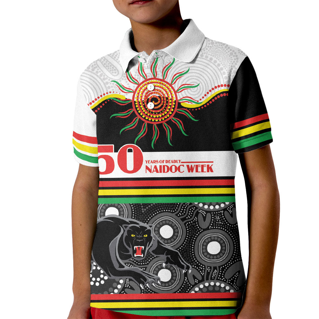 Panthers NAIDOC Week Personalised Kid Polo Shirt Aboriginal Torres Strait Islanders Vibe