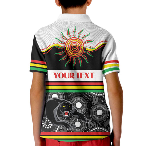 Panthers NAIDOC Week Personalised Kid Polo Shirt Aboriginal Torres Strait Islanders Vibe