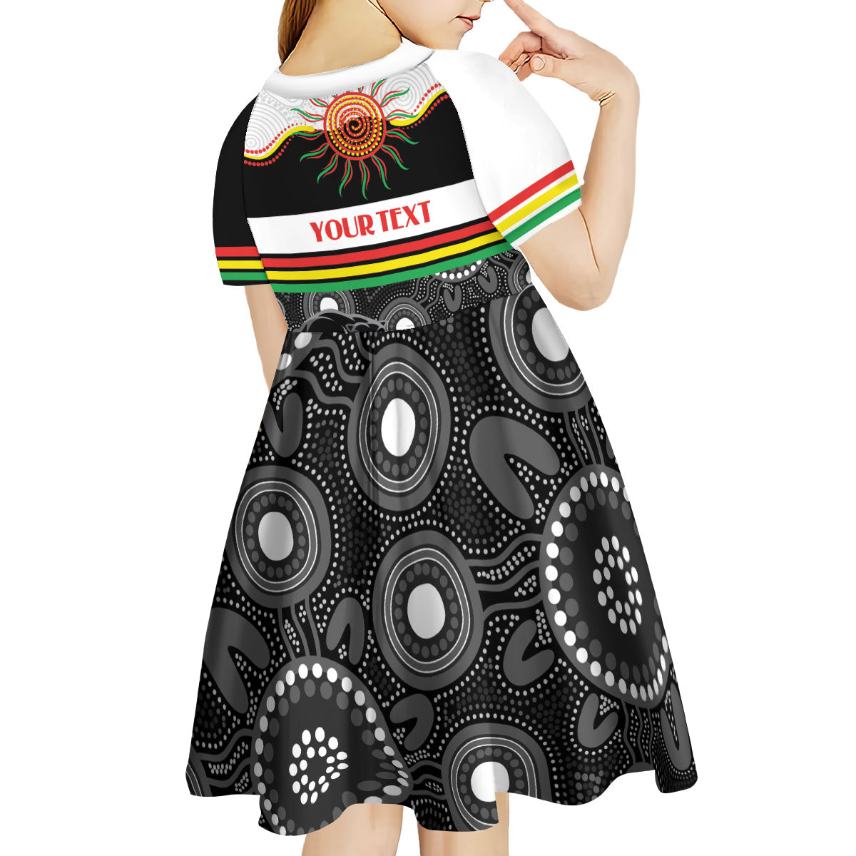 Panthers NAIDOC Week Personalised Kid Short Sleeve Dress Aboriginal Torres Strait Islanders Vibe