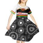 Panthers NAIDOC Week Personalised Kid Short Sleeve Dress Aboriginal Torres Strait Islanders Vibe