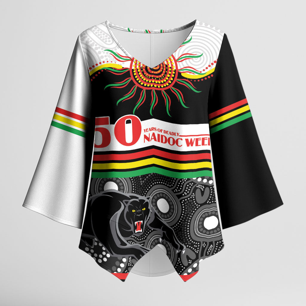Panthers NAIDOC Week Personalised Kimono Sleeve Blouse Aboriginal Torres Strait Islanders Vibe